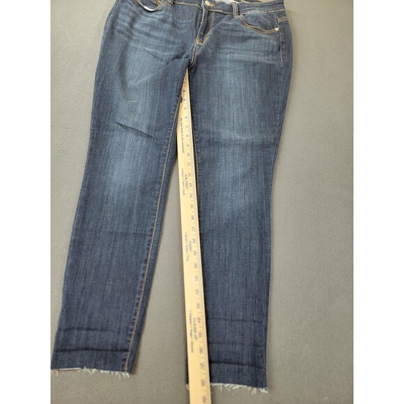 Judy Blue Jeans Womens 15/32 Dark Wash Skinny Fit Raw Hem Stretch JB82201DK - Picture 2 of 14